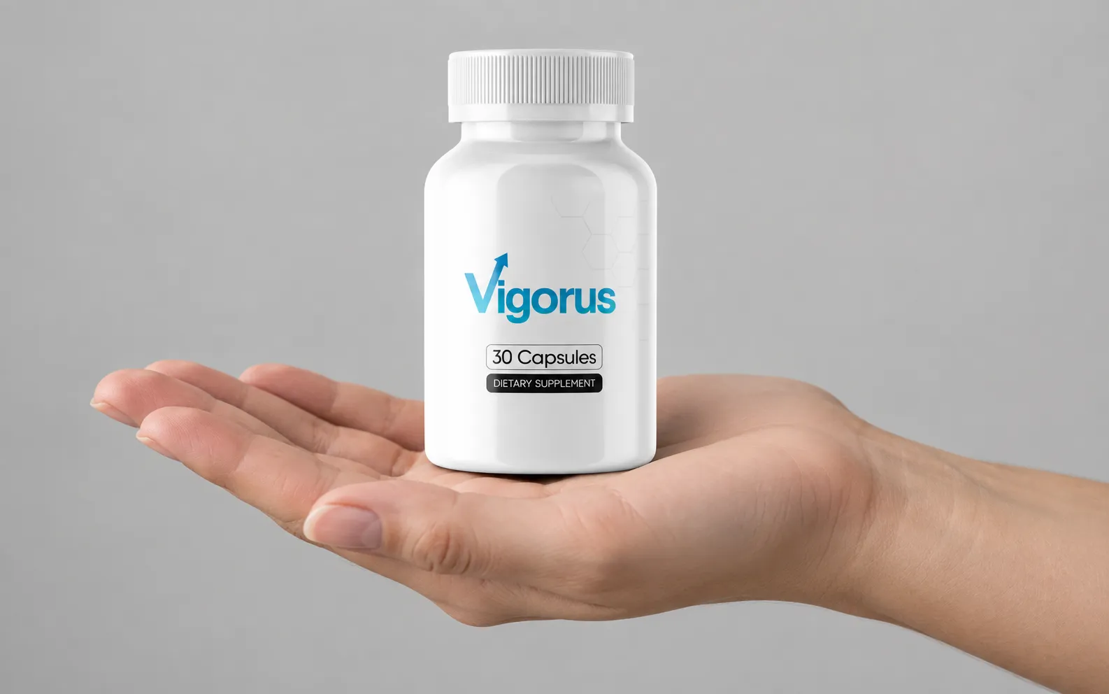 Vigorus — the package held in a hand