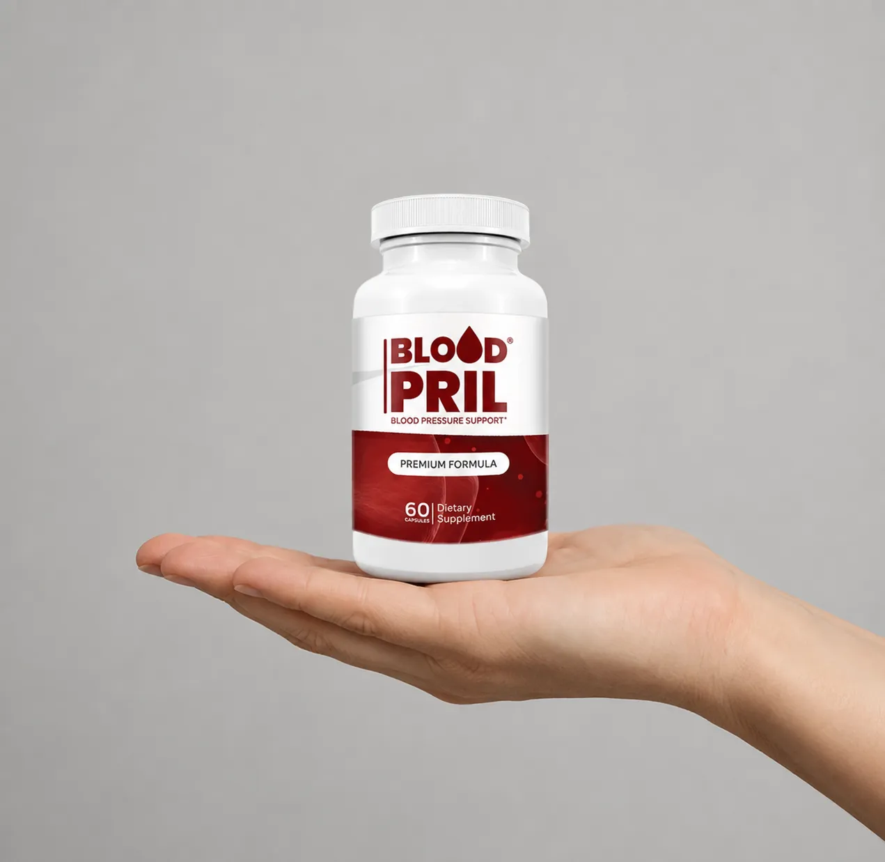 Bloodpril — the package held in a hand